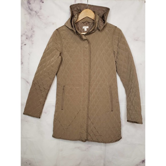 GARNET HILL Essential Quilted Hooded Coat 00 - Picture 2 of 15